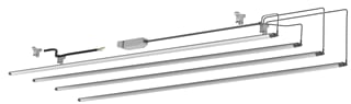 Kiteo - RE-FIT Plafond-/wandarmatuur re-fit-set 4x18w t8 4000k