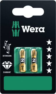 Wera - Bit kruisbit bdc pz2x25mm 2dl