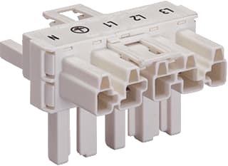 Wago - Comp. verd. insteekb. gebouwinstal. T-VERDELER 1M-2F 5P W
