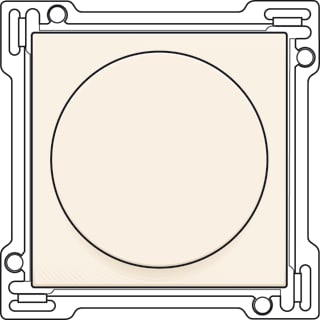 Niko - Original Bed.element / centr.pl. schakelmat. Inzetpl+Knop Crm