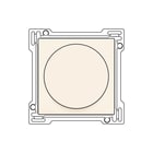 Niko - Original Bed.element / centr.pl. schakelmat. Inzetpl+Knop Crm