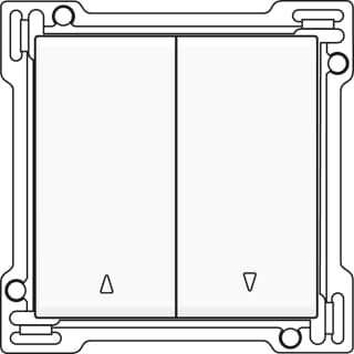 Niko - Original Bed.element / centr.pl. schakelmat. Knop Jalz Pijl Wt