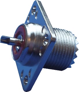 Radiall - Coax connector uhf flens solder pot