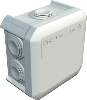 OBO - T-Box 40 Opbouwdoos wand/plafond T-Kabelds T40 Wit