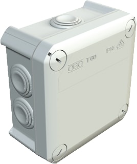 OBO - T-Box 60 Opbouwdoos wand/plafond T-Kabelds T60F Grys