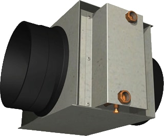 Barcol-Air - 2-Rijïg NJOHBOO Kanaalverwarmer indirect gestookt Naverwarmer 2 Rijig 125Mm