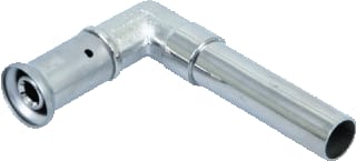 Henco - 37P-L Fitting met 2 aansluitingen P/Bseind+Knie 16X15Cu/L