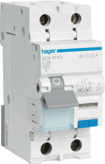Hager - HACO Aardlekautomaat 1P+N 30/25A C Ada975G