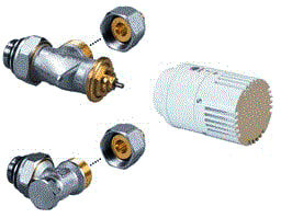 Jaga Konvektco - Kranen Rad.aansl.combi. m kraan+onderblok Colo Set 225 Wand 2P ¾Ec