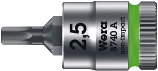Wera - Dop voor binnenzeskant 1/4" 2,5X28Mm