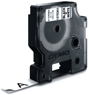 Dymo - Labeltape Durbl D1 Tape Zw/W 12X5,5