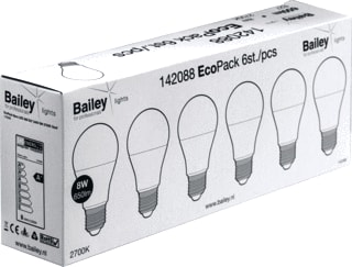 Bailey - EcoPack LED-lamp Ecop E27 8W 2700 Opal Ds6
