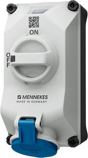 Mennekes - DUOi CEE-cont.doos uitschak.baar, bevei. wcd 16a 4p 9h 230v ip44
