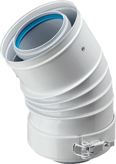 Burgerhout - Concentr. RGA/LTV hulpstuk 2 aansl. rvs bocht80/125wt pl 30gr