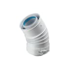 Burgerhout - Concentr. RGA/LTV hulpstuk 2 aansl. rvs bocht80/125wt pl 30gr