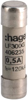 Hager - Cilindrische zekering Zek Cht 10- 0,5A 10,3X38Mm