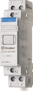 Finder - 22 Installatierelais Instalrel 2P/20A/24Vac