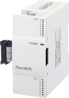 Mitsubishi - Compact FX.N+FX3U Modulair PLC digitale in- en uitgangsmodule Fxn/3 Ext.Uit 16Xrel 24Dc
