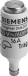 Siemens - DIAZED 5SD8 D-zekering Smeltpatr 5Sd8006 6A D3