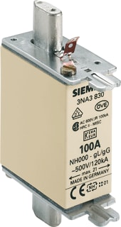 Siemens - 3NA3 NH000 Smeltpatroon (mes) Mespatroon 3Na3830 100A00