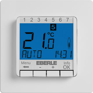 Eberle - FIT Ruimteklokthermostaat Temp.Reg. Fit3R Bl Ruim