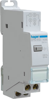 Hager - EPN Bistabiel relais Impulsrelais 1M 16A Epn410