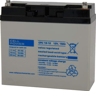Cellpower - CPC Cyclische Accu (lood) Ldaccu Gesl 12V18Ah