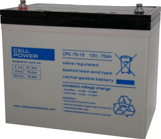 Cellpower - CPC Cyclische Accu (lood) Ldaccu Gesl 12V75Ah