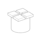 Legrand - Soluflex Toebeh./onderdelen voor vloergoot Voet 100X100 H118 Zw Pp