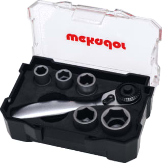 Wekador - Professional Dopsleutel (set) Dopslset + Ratel 6Dlg