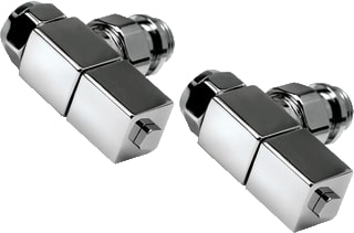DRL - Kubus Rad.aansl.combi. m kraan+onderblok Designset 1/2 Haaks