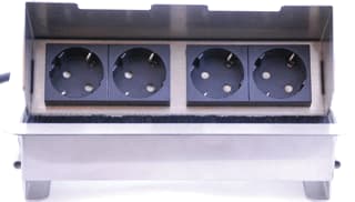 OCS - Mykanos Bureau aansluitunit tafelinbunit 4x230v rvs