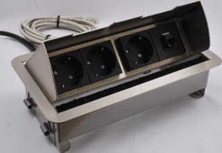 OCS - Mykanos Bureau aansluitunit tafelunit 3x230v + 1x cat6