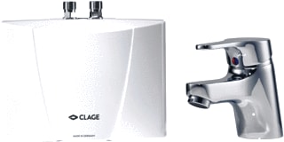 CLAGE - E-mini M/END Doorstroom warmwatertoestel Doorstrtst 3500W + Kr End