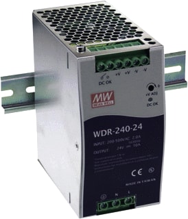 Mean Well - Gelijkstroomvoedingseenheid Psu Dinrail 24V/0-10A