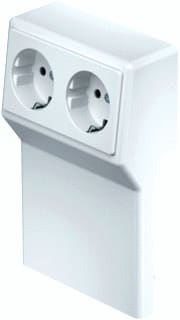 OBO - SL Opbouwdoos plintgoot Rozet+2V Wcd 20/110 Zwit
