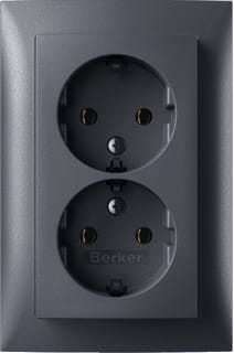 Hager Berker - S.1 Wandcontactdoos (WCD schakelmat.) Wcd Ra 2V 47741404