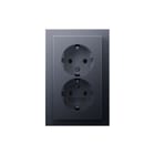 Hager Berker - Q.3 Wandcontactdoos (WCD schakelmat.) Wcd Ra 2V Hg 47746094 Alu