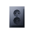 Hager Berker - K.1/K.5 Wandcontactdoos (WCD schakelmat.) Wcd Ra 2V Enk.Inb Hg Alu