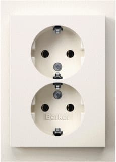 Hager Berker - K.1 Wandcontactdoos (WCD schakelmat.) Wcd Ra 2V Hg K1 Wt