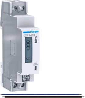 Hager - VISION Elektriciteitsmeter Uitbrset Kwh-Meter 1F 40A