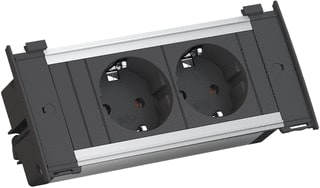 Bachmann - Kapsa 2xWCD Bureau aansluitunit 2X230V 2M Ra Zw