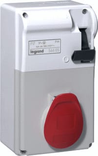 Legrand - P17 Tempra CEE-contactdoos combinatie sch. wcd 400v 16a 4p ip44