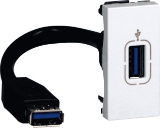 Legrand - Mosaic Datacontactdoos twisted pair Mos Usb-Cntds 3.0 1M Wit