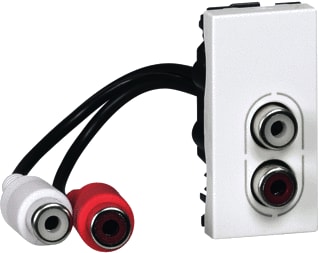 Legrand - Mosaic Datacontactdoos twisted pair 2 Rca Wt