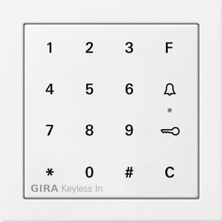 Gira - Keyless IN F100 Toegangscontrolesysteem Codetast Keyless Zwg