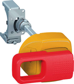 Legrand - LEXIC DIN Deurkoppeling schakelaar ext. draaibed. rood mo ap