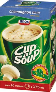 Unox - Drank/levensmiddelen cup a soup champ/ham pk20