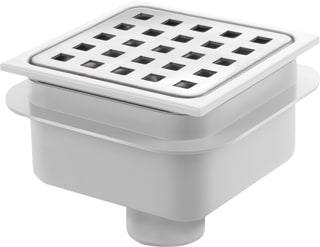 Van den Berg - Vloerput met 1 aansluiting Abs Put 10X10 Ou40 Rvs/Ro