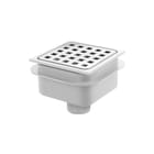 Van den Berg - Vloerput met 1 aansluiting Abs Put 10X10 Ou40 Rvs/Ro